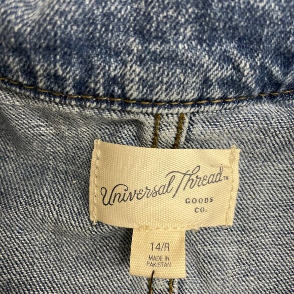 NEW Women's 14/R Long Sleeve Utility Baggy Denim Jumpsuit Universal Thread k942 - Picture 6 of 9